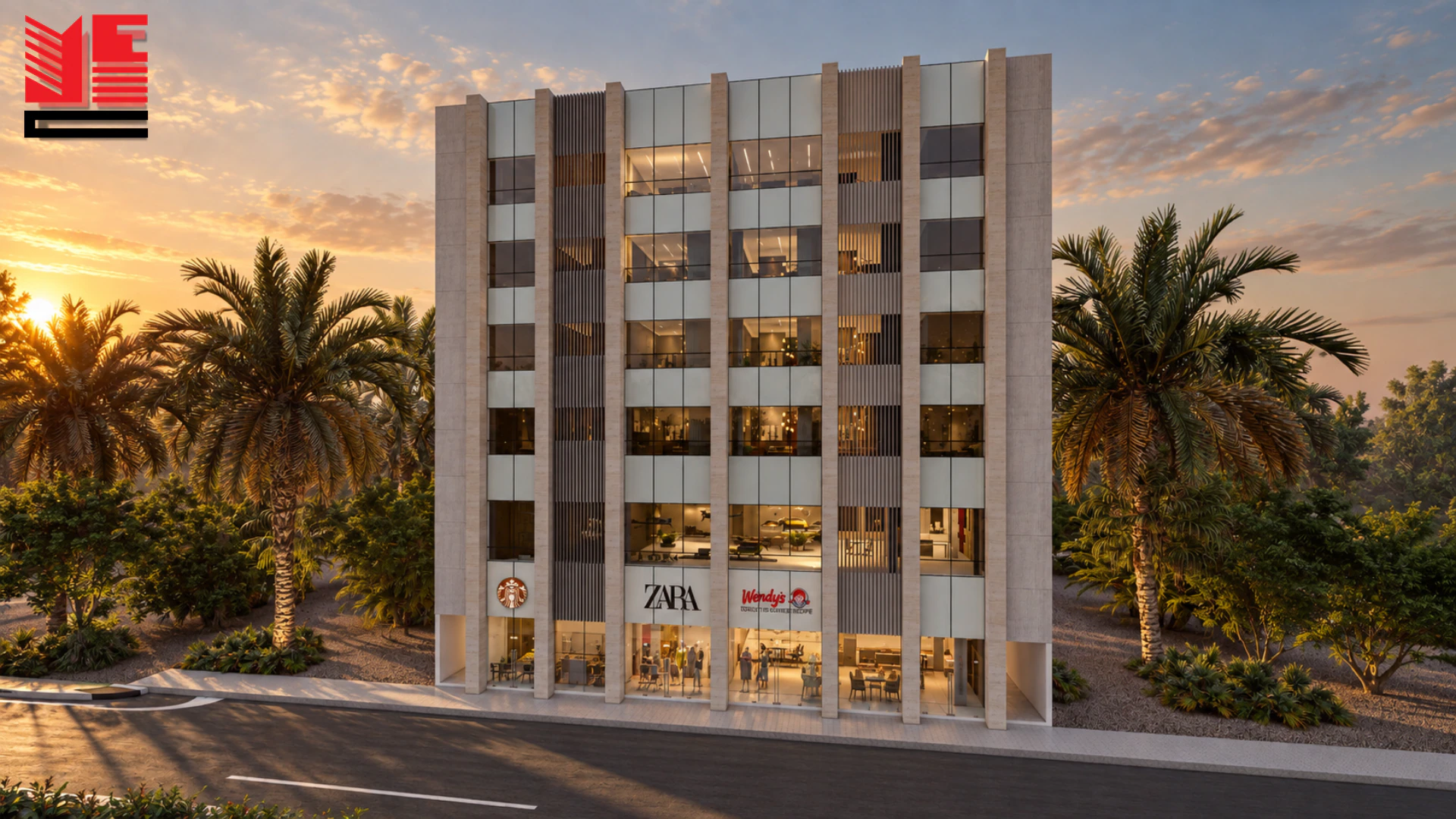 Commercial Building with a Vertical Facade — project view 2