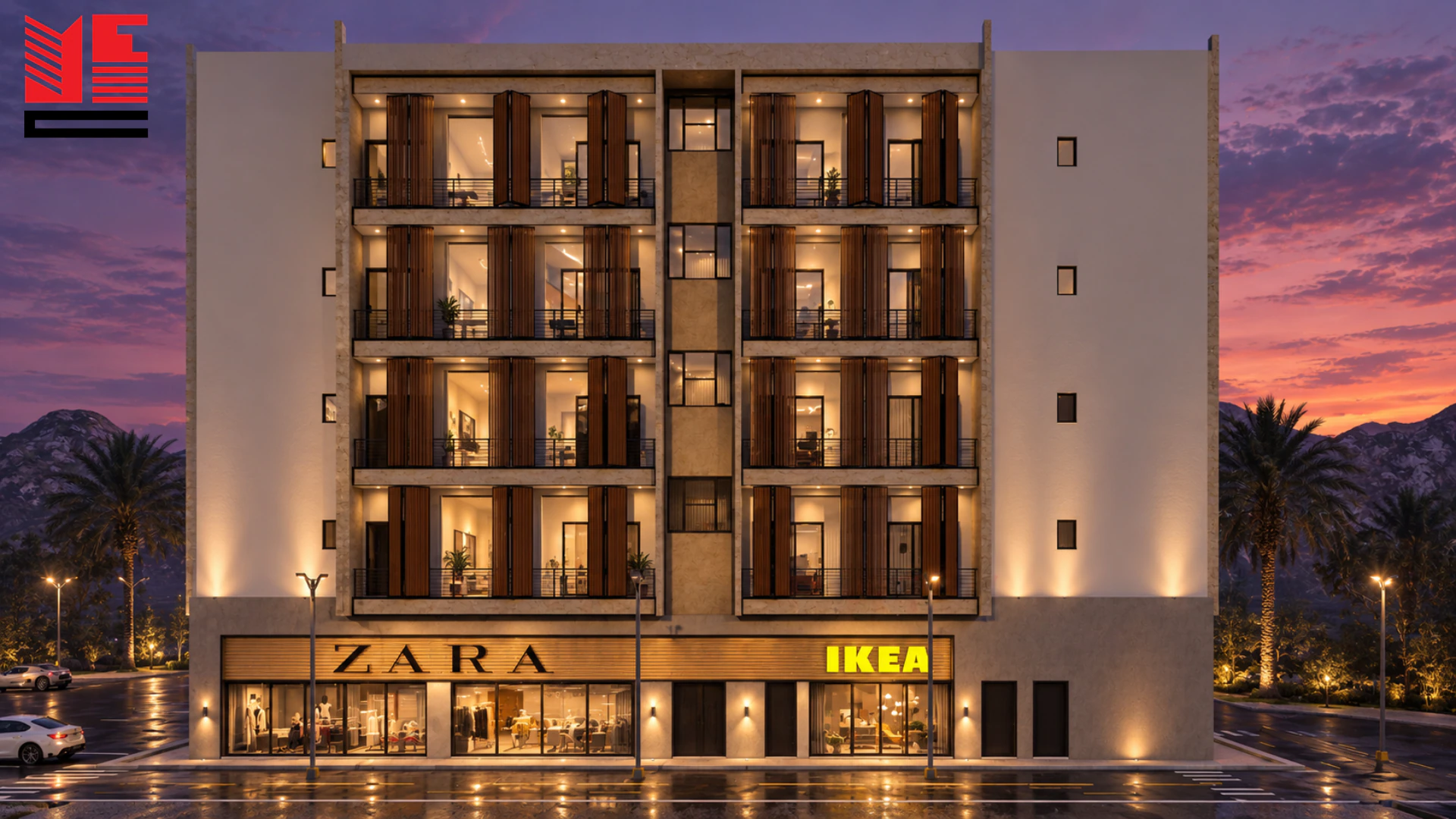 Commercial Building with Retail Frontage &mdash; project view 1