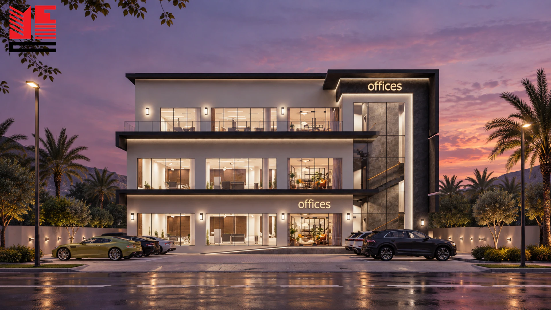 Office Building with Terraces &mdash; project view 1