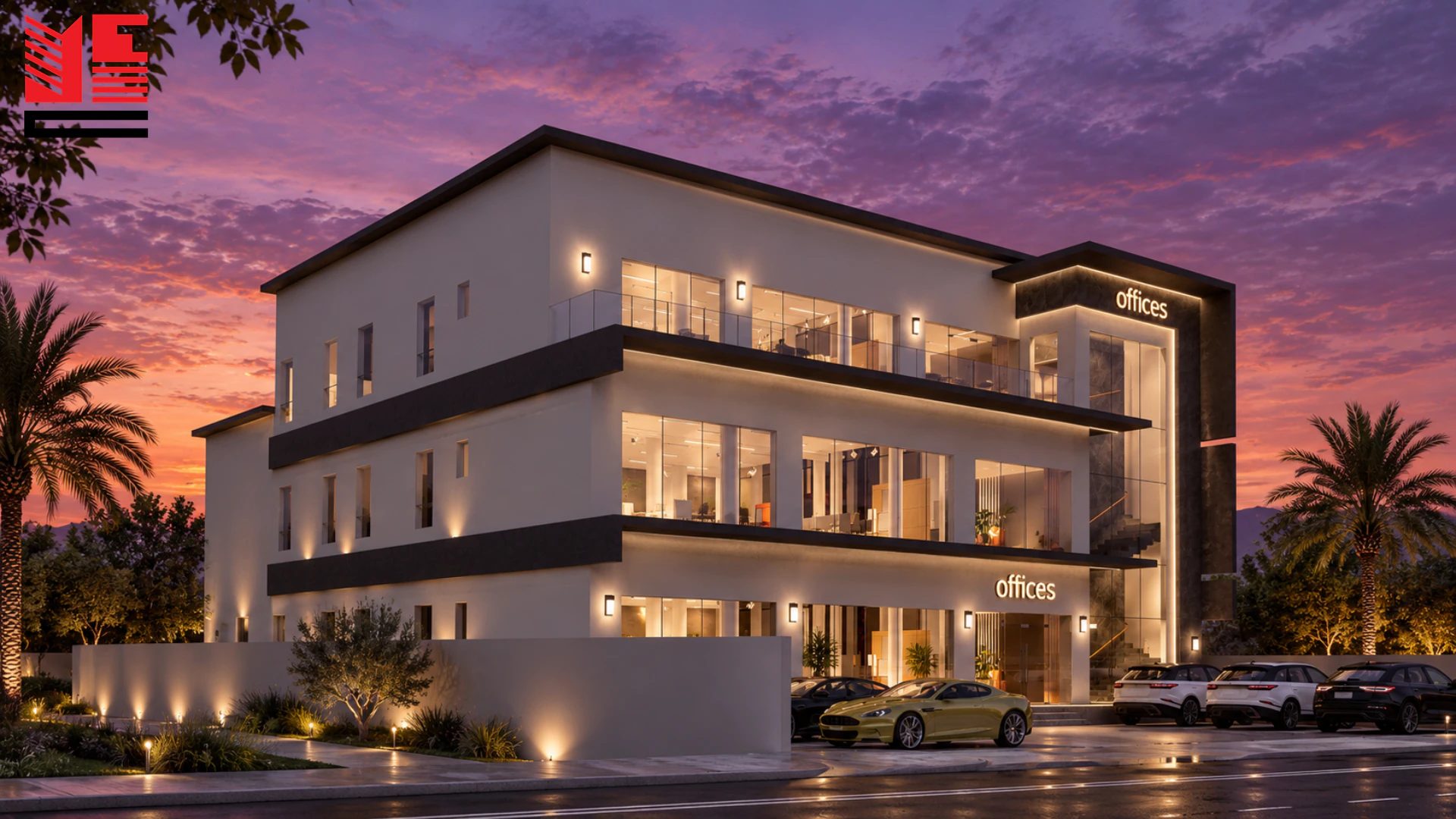 Office Building with Terraces — project view 2