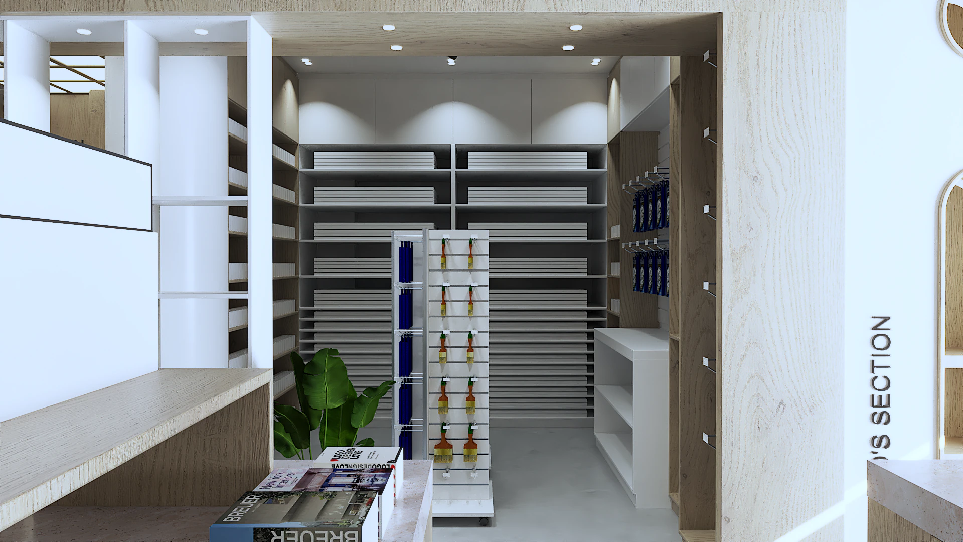 Book & Stationery Shop Interiors — project view 1