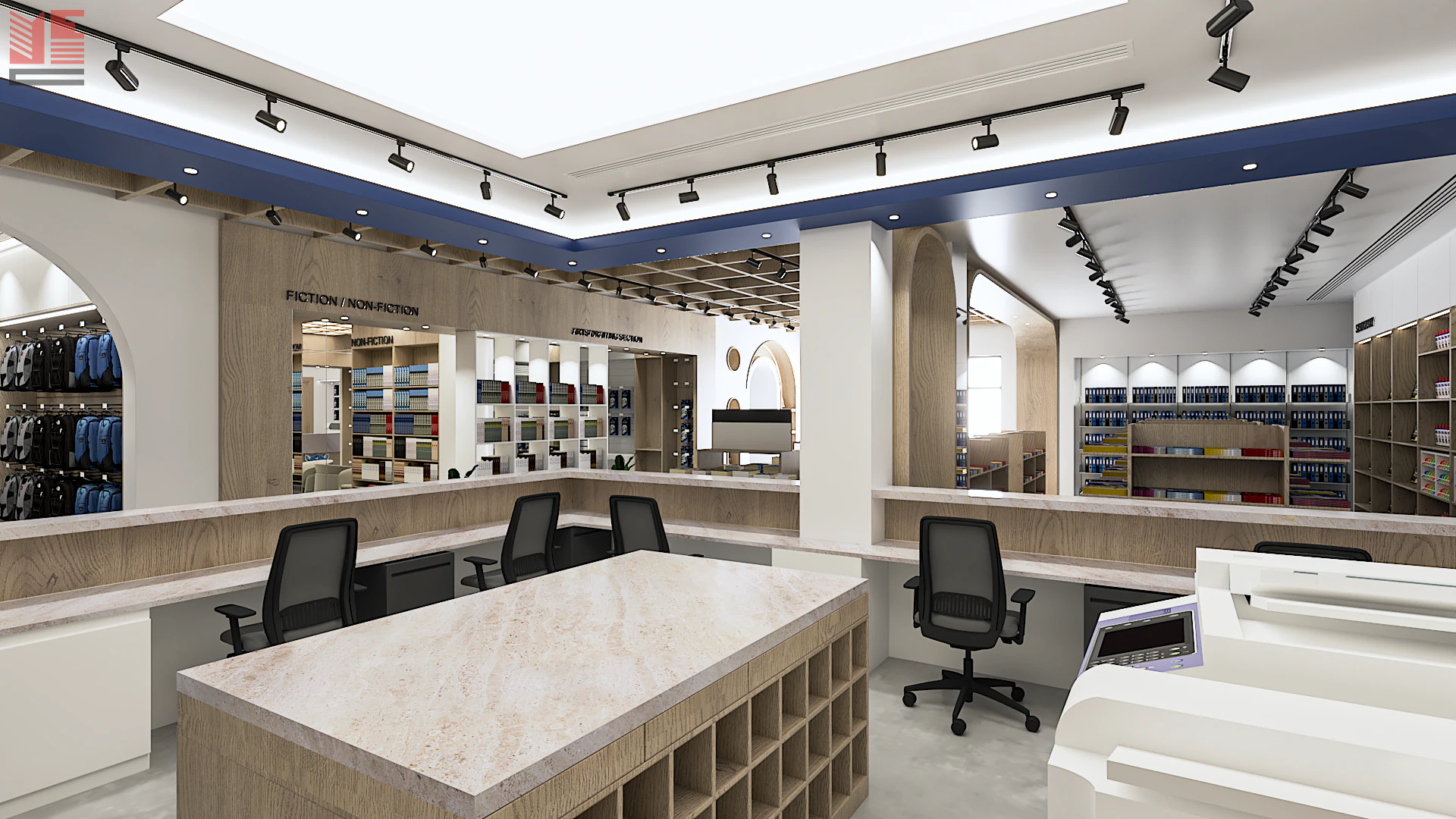 Book & Stationery Shop Interiors — project view 7