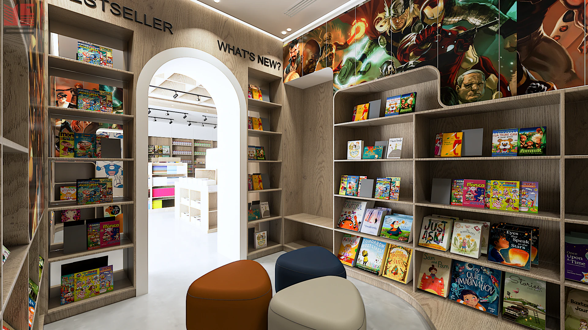 Book & Stationery Shop Interiors — project view 12