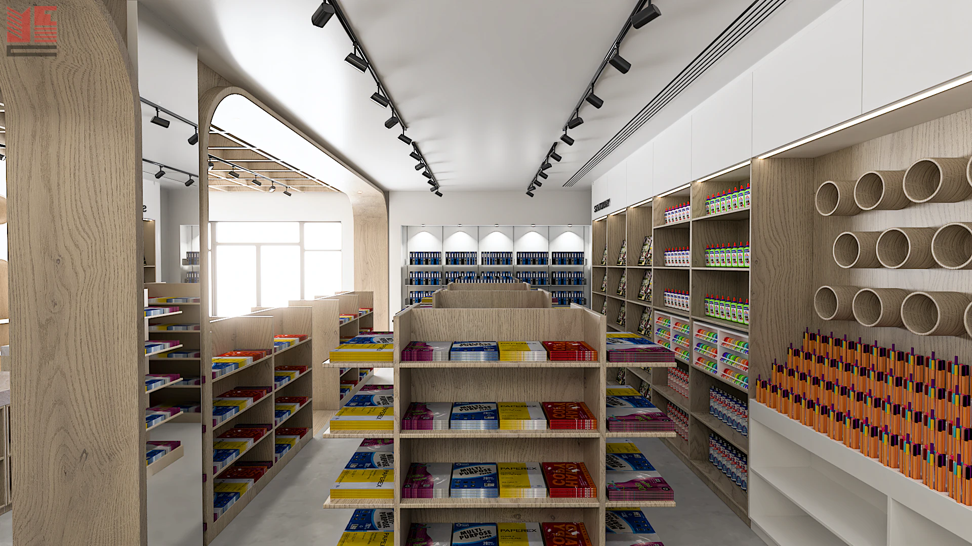 Book & Stationery Shop Interiors &mdash; project view 21