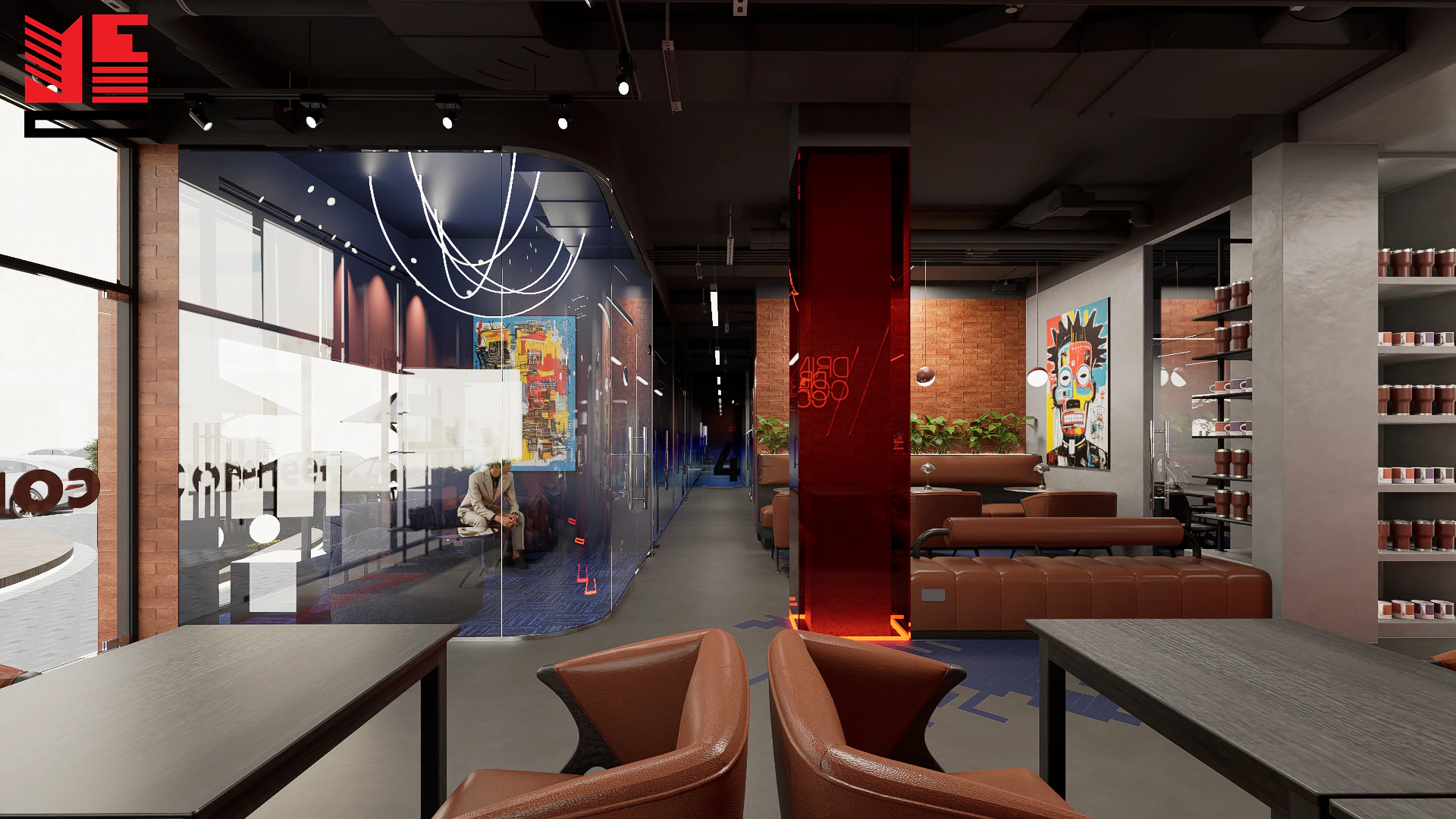 Caf&eacute; & Meeting Space Interiors &mdash; project view 1