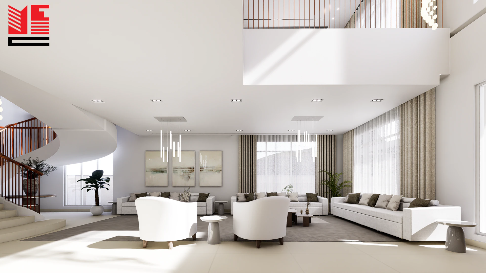 Residence Interiors in Light Tones — project view 5