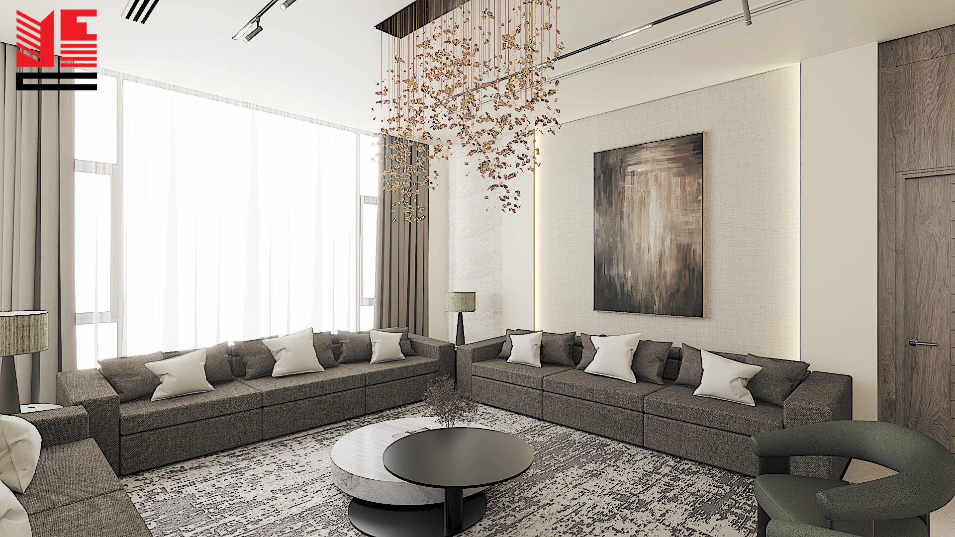 Residence Interiors in Warm Neutral Tones — project view 30