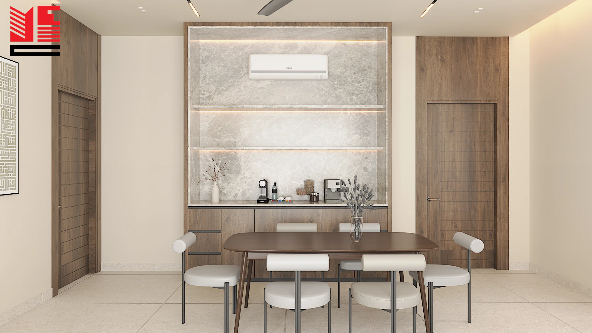 Residence Interiors in Warm Neutral Tones — project view 20
