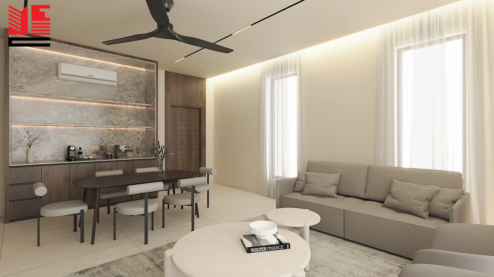 Residence Interiors in Warm Neutral Tones — project view 18