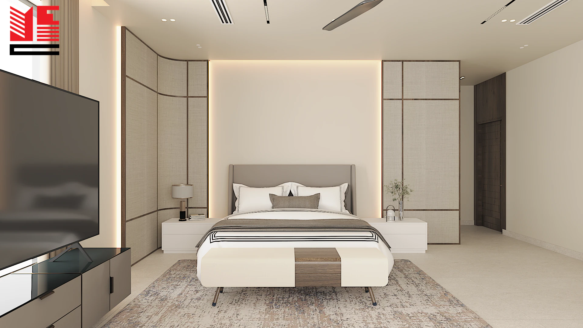 Residence Interiors in Warm Neutral Tones — project view 17