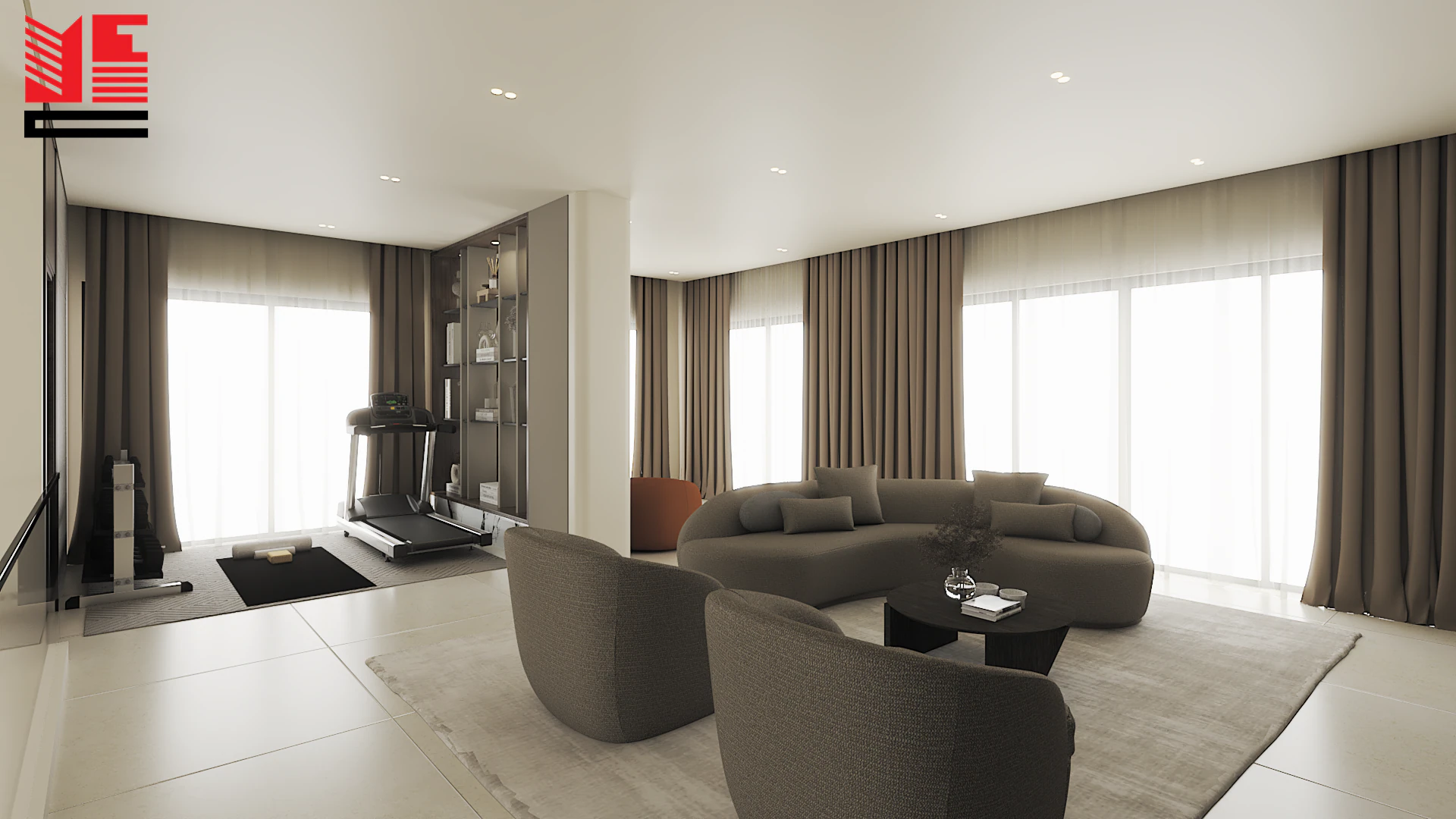 Residence Interiors in Warm Neutral Tones &mdash; project view 45