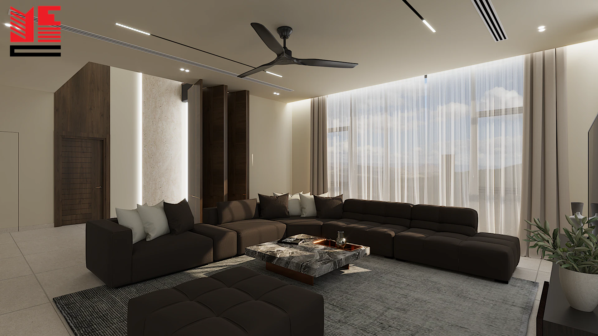 Residence Interiors in Warm Neutral Tones — project view 36