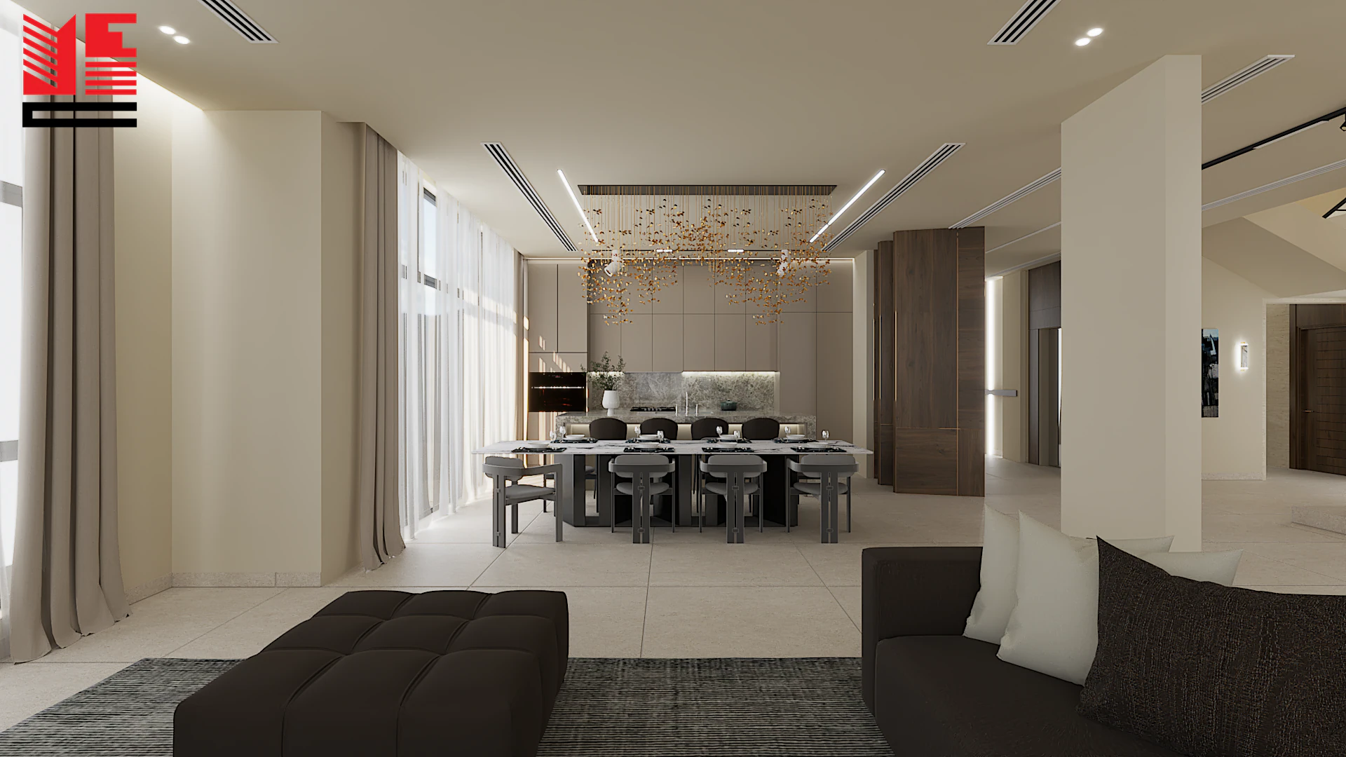 Residence Interiors in Warm Neutral Tones — project view 35
