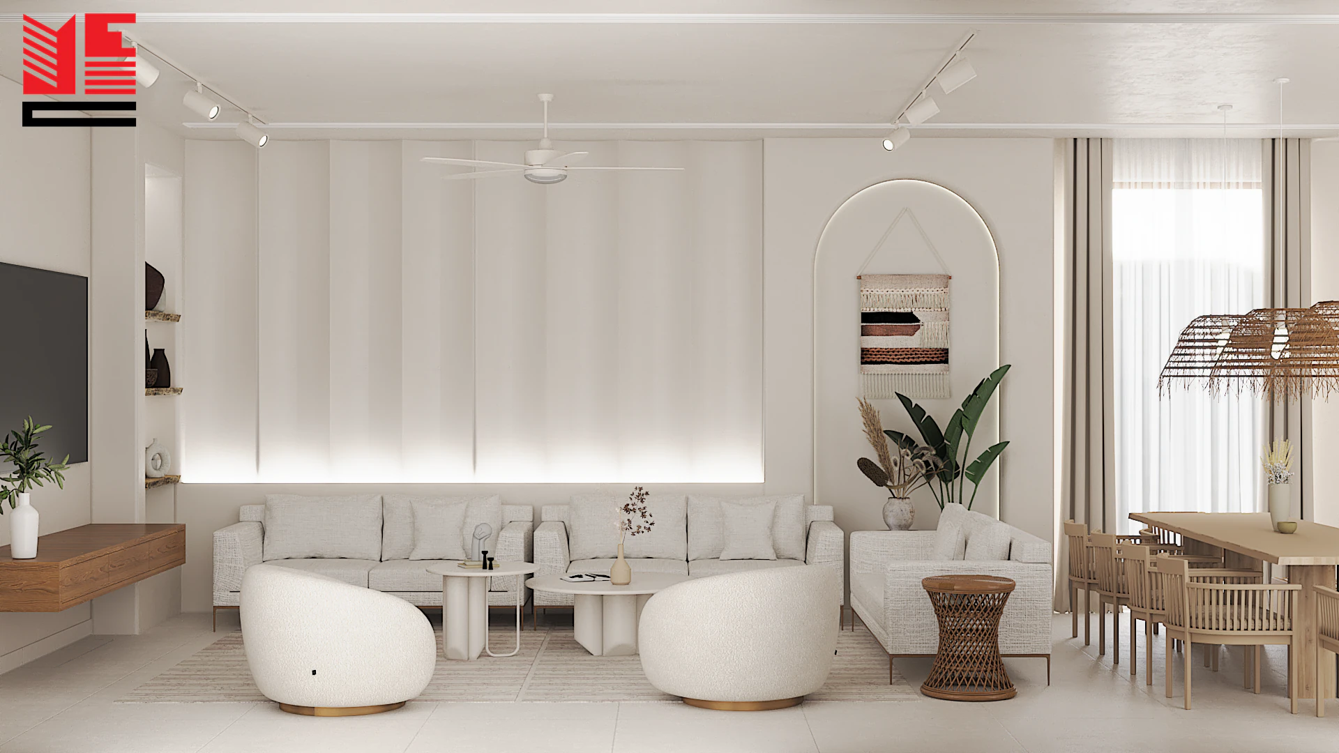 Residence Interiors with Soft Arches &mdash; project view 9