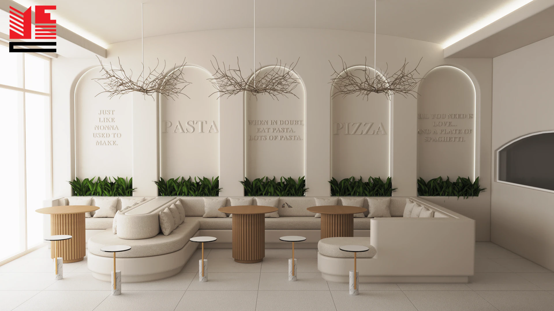 Restaurant Dining Interiors &mdash; project view 1