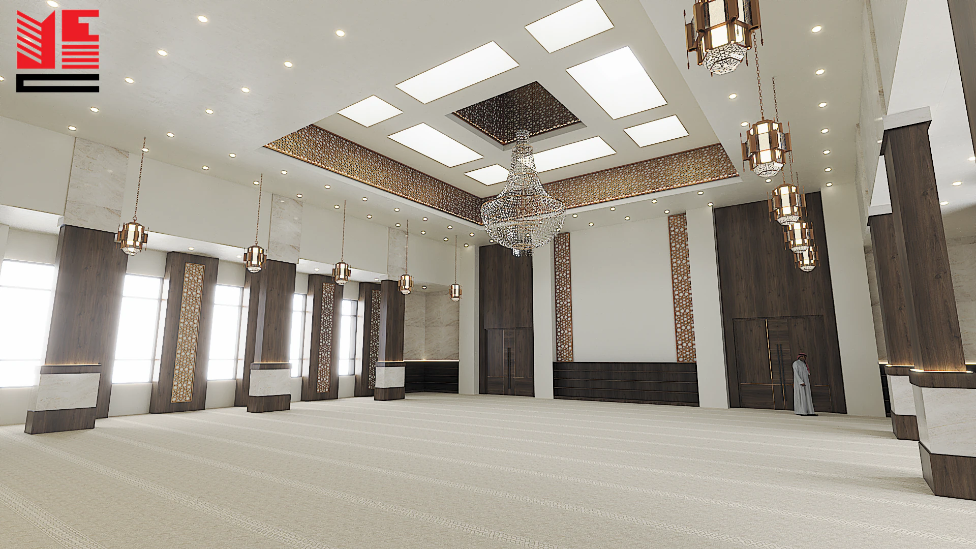 Mosque Interiors with a Decorative Ceiling — project view 6