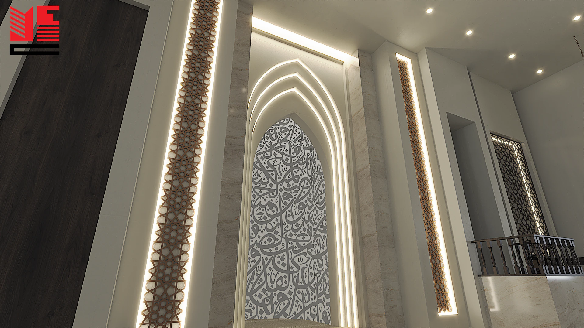 Mosque Interiors with a Decorative Ceiling — project view 5