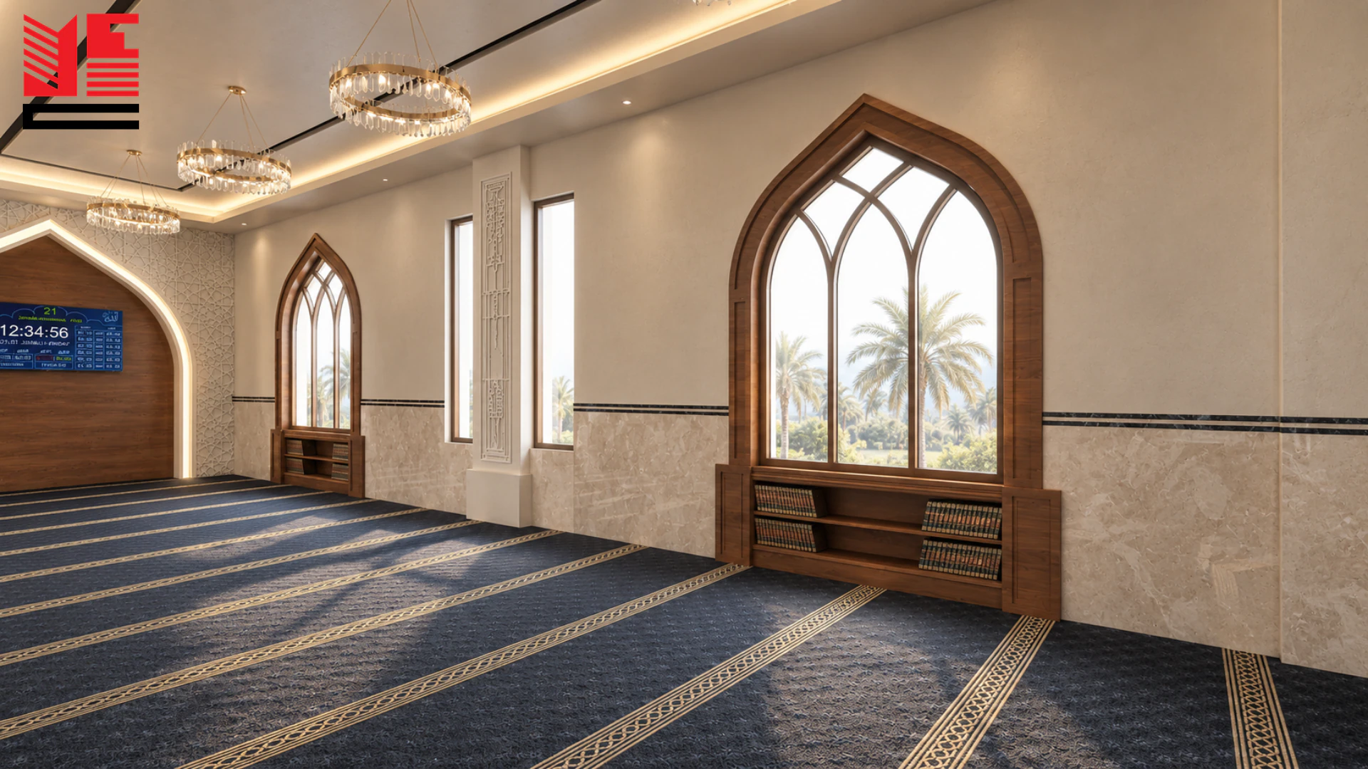 Mosque Interiors with Arched Details — project view 4