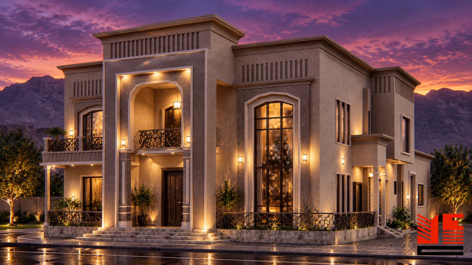 Classical Villa with a Columned Entrance &mdash; project view 1