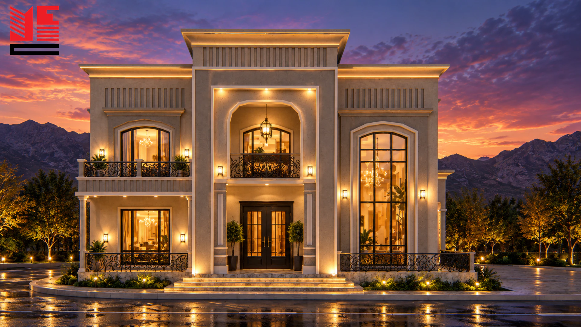 Classical Villa with a Columned Entrance — project view 2