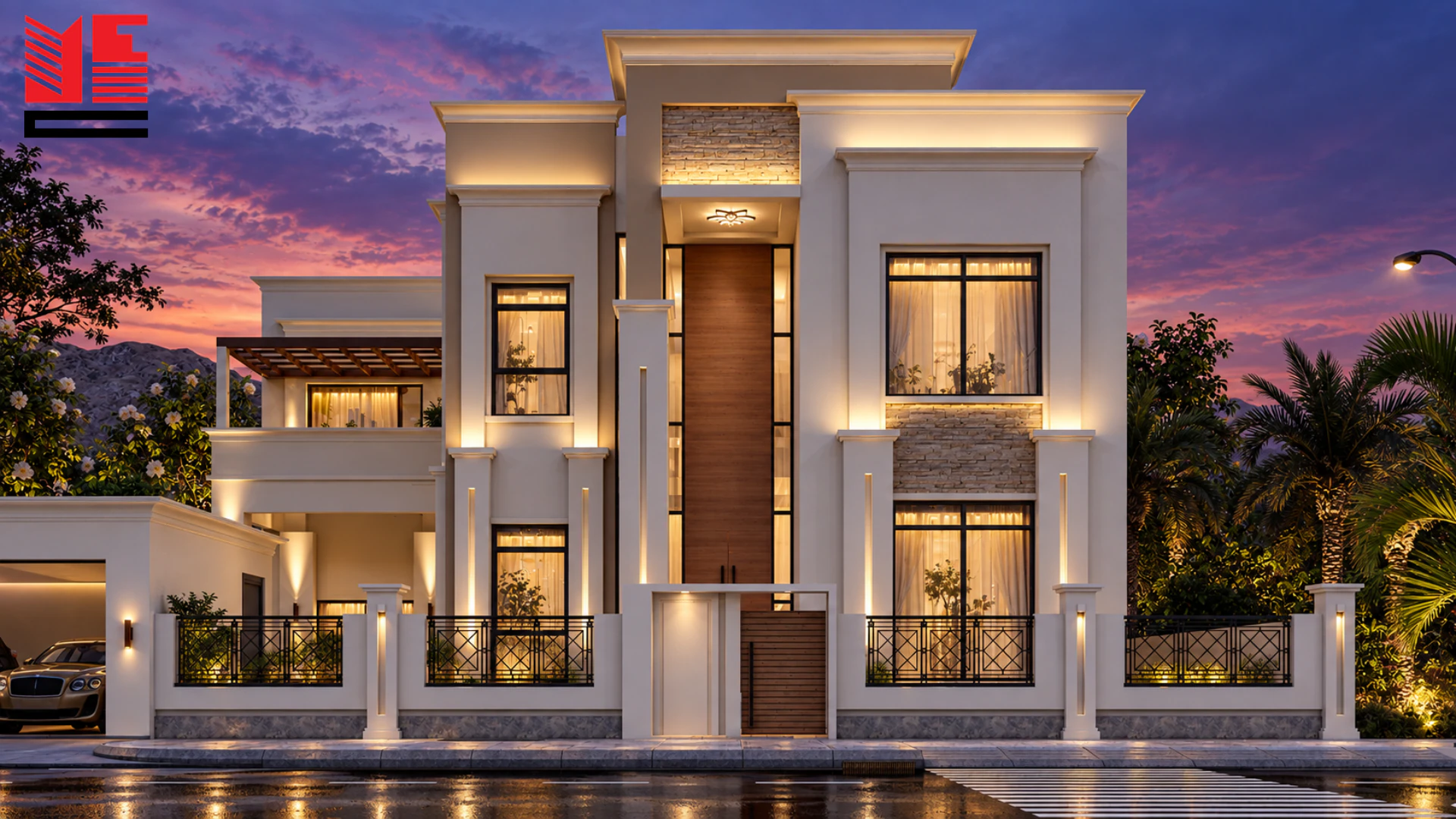 Classical Villa with a Framed Entrance &mdash; project view 1