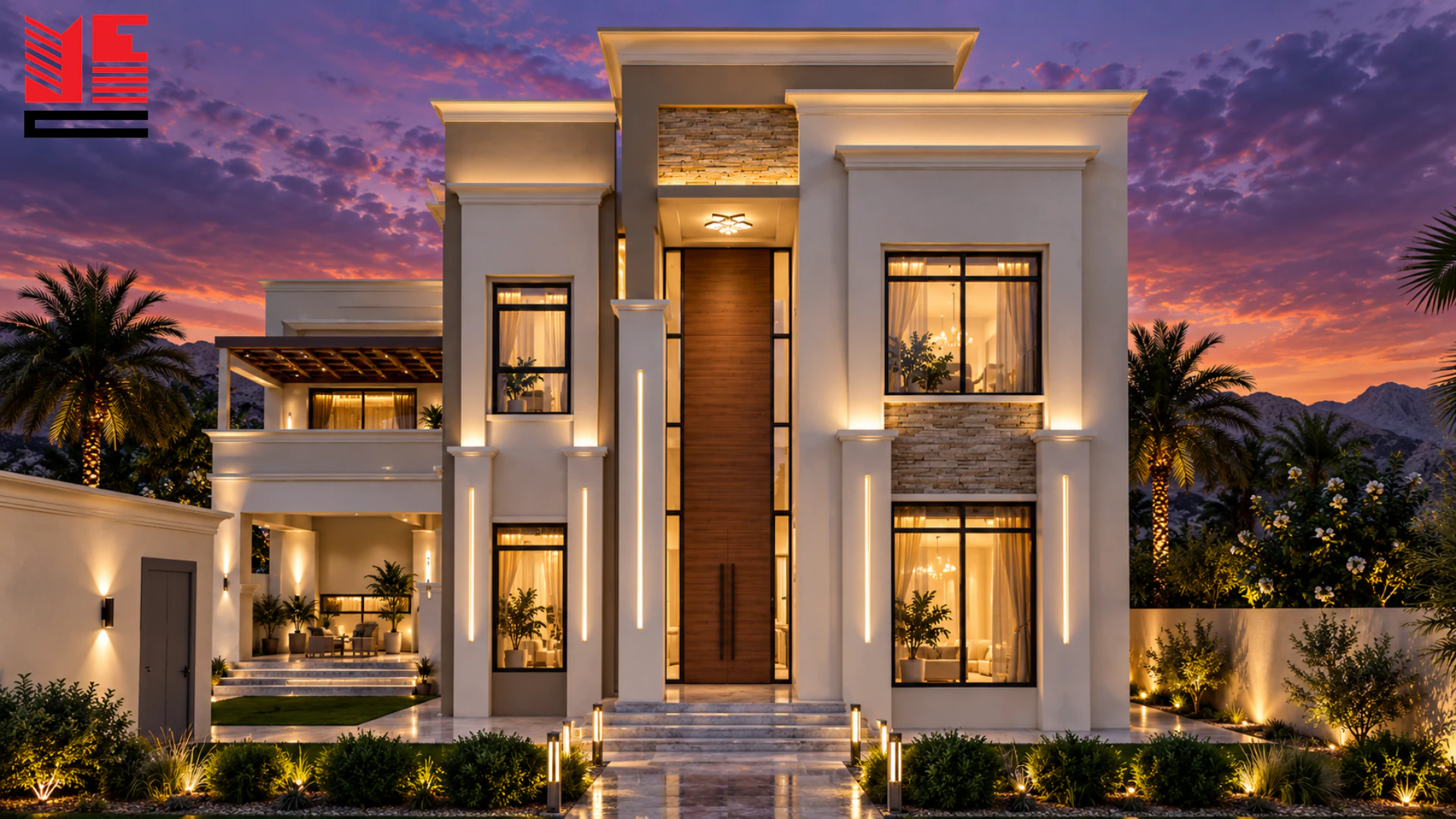 Classical Villa with a Framed Entrance — project view 3