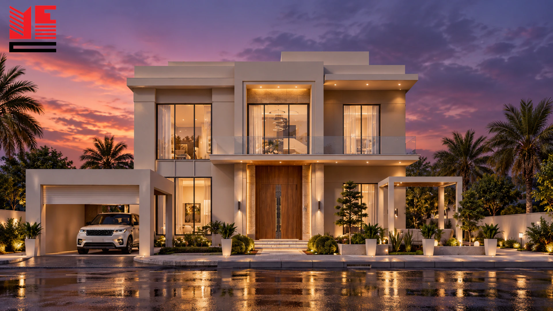 Modern Villa with a Corner Balcony — project view 2