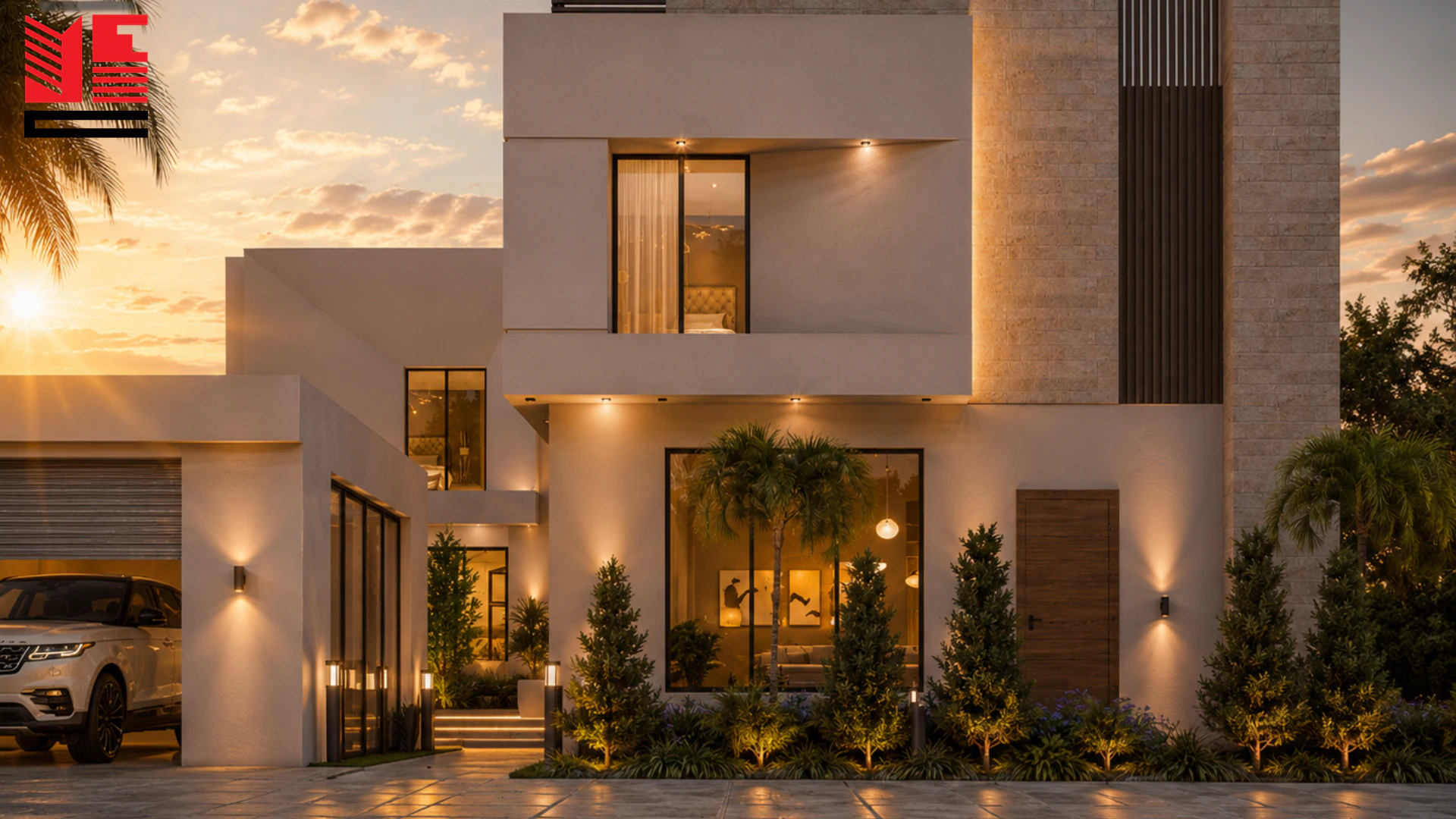 Modern Villa with a Covered Entrance — project view 3