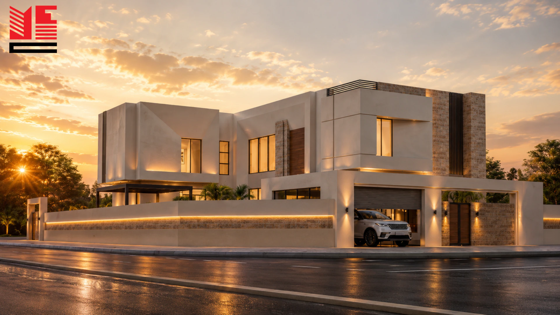 Modern Villa with a Covered Entrance — project view 2