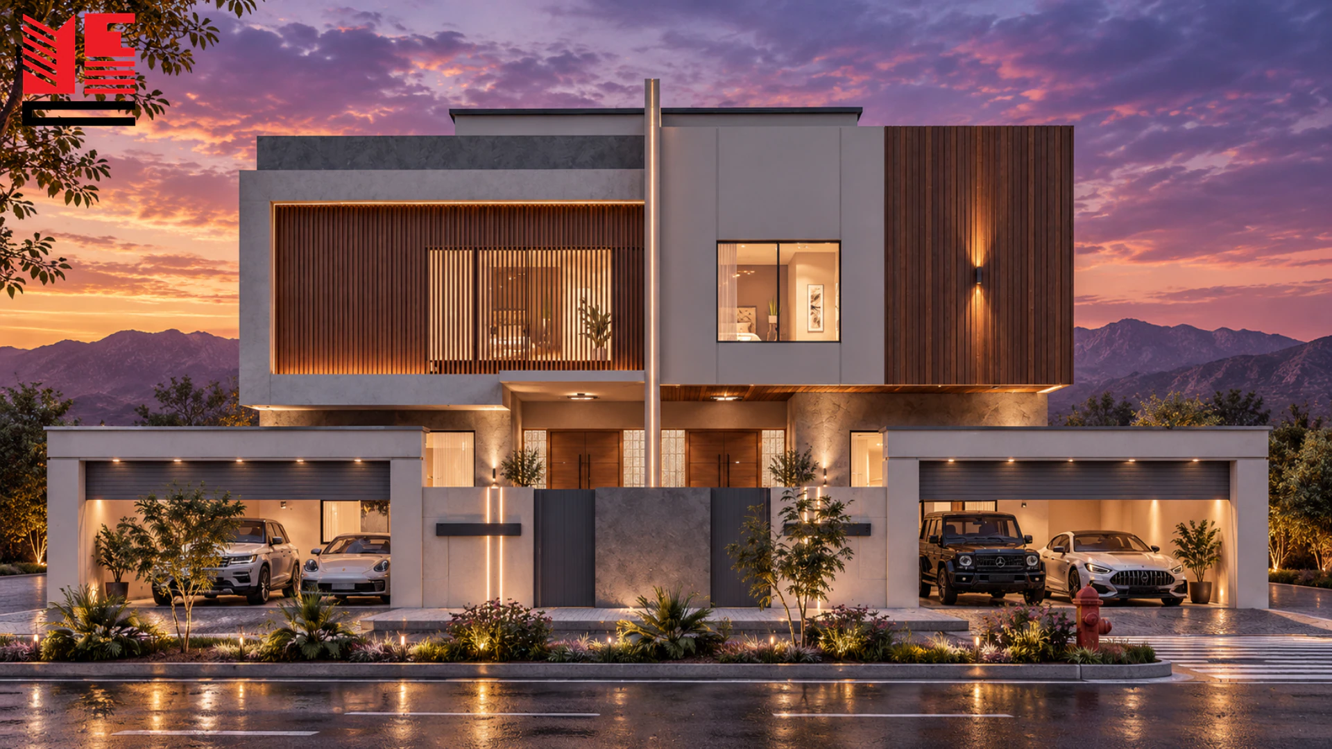Modern Villa with Floating Rooflines &mdash; project view 1