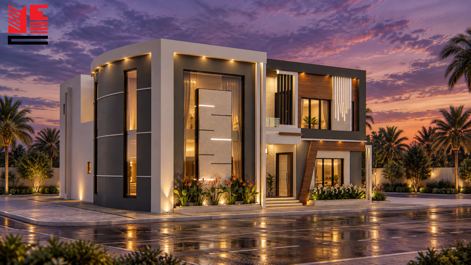 Modern Villa with Recessed Balconies — project view 3