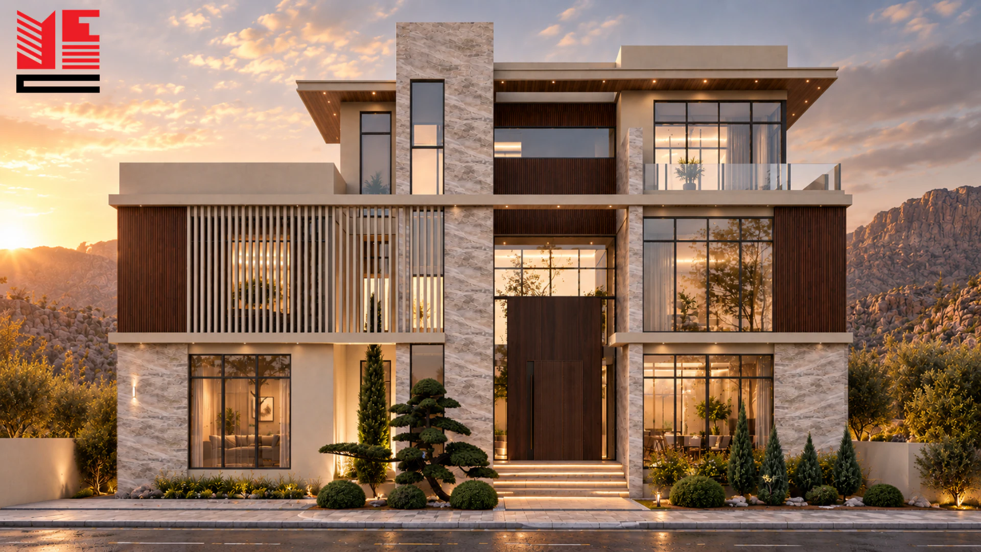 Modern Villa with Screened Balconies — project view 1