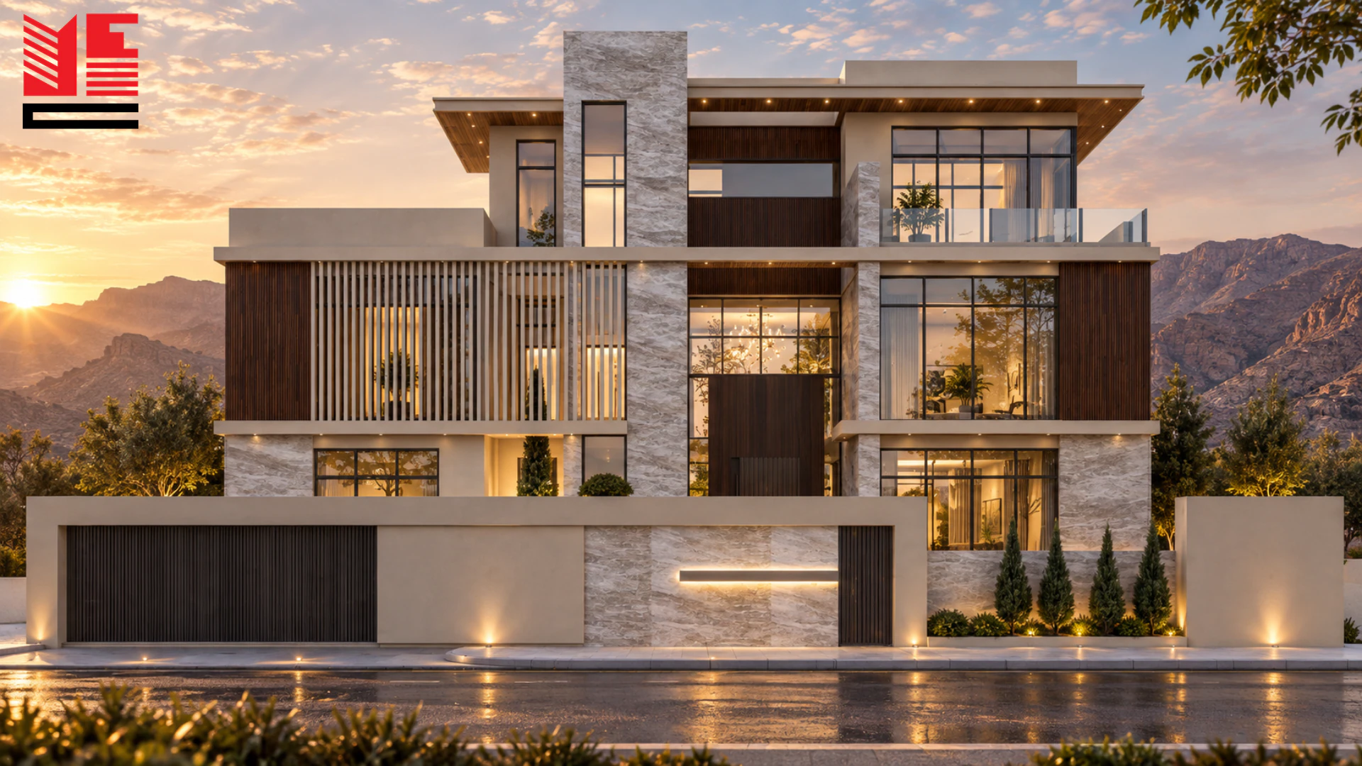 Modern Villa with Screened Balconies — project view 3