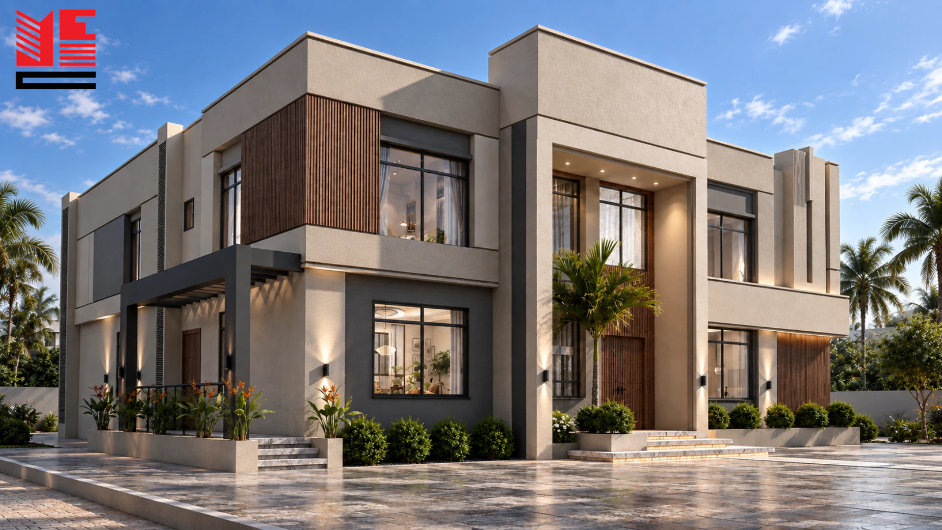 Modern Villa with Timber-Tone Details &mdash; project view 1