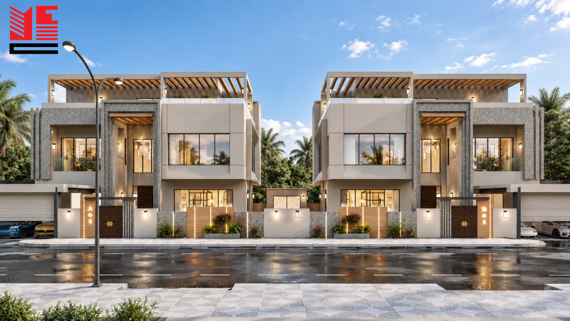 Paired Modern Villas &mdash; project view 1
