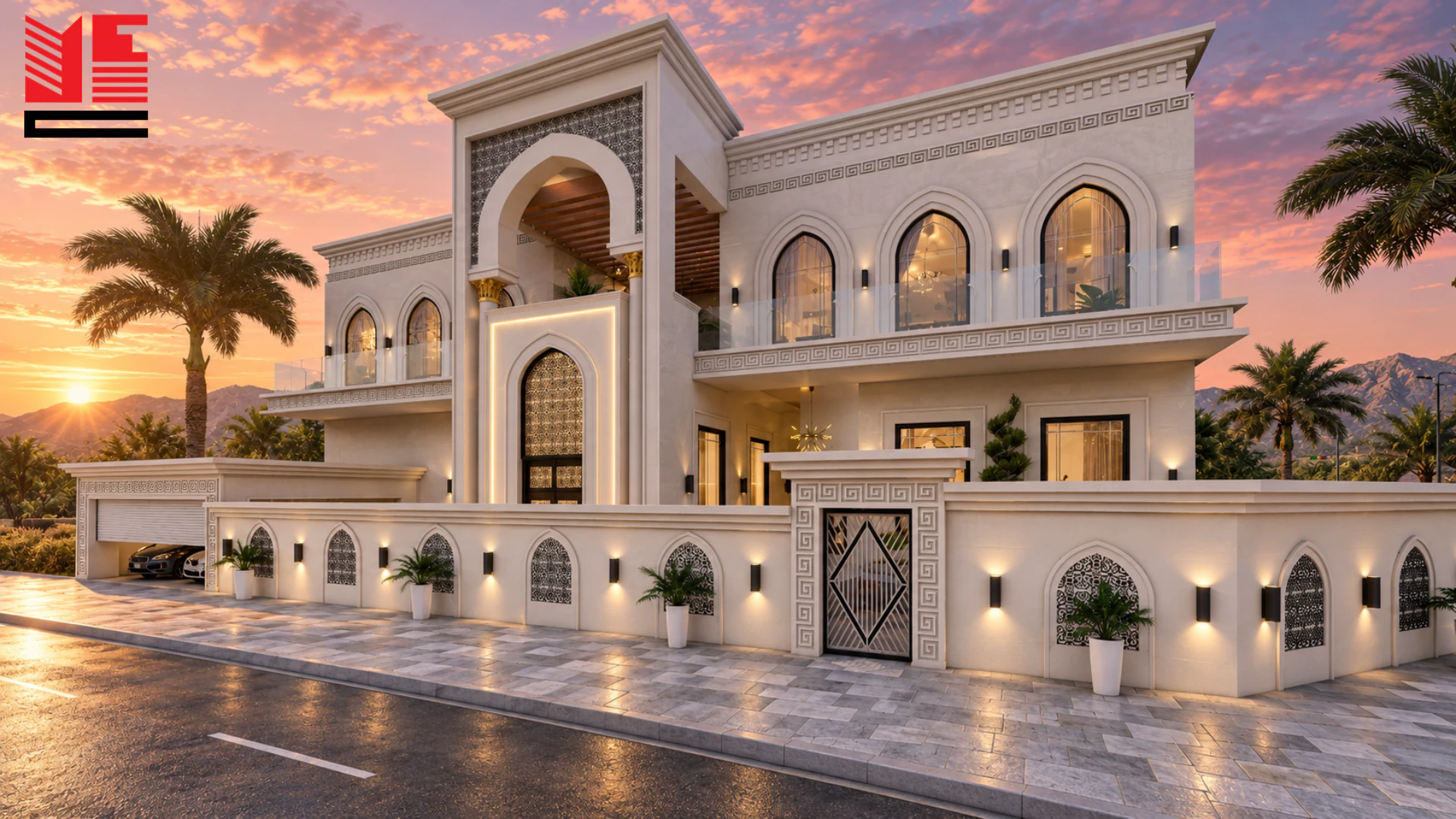 Traditional Villa with a Broad Balcony &mdash; project view 1