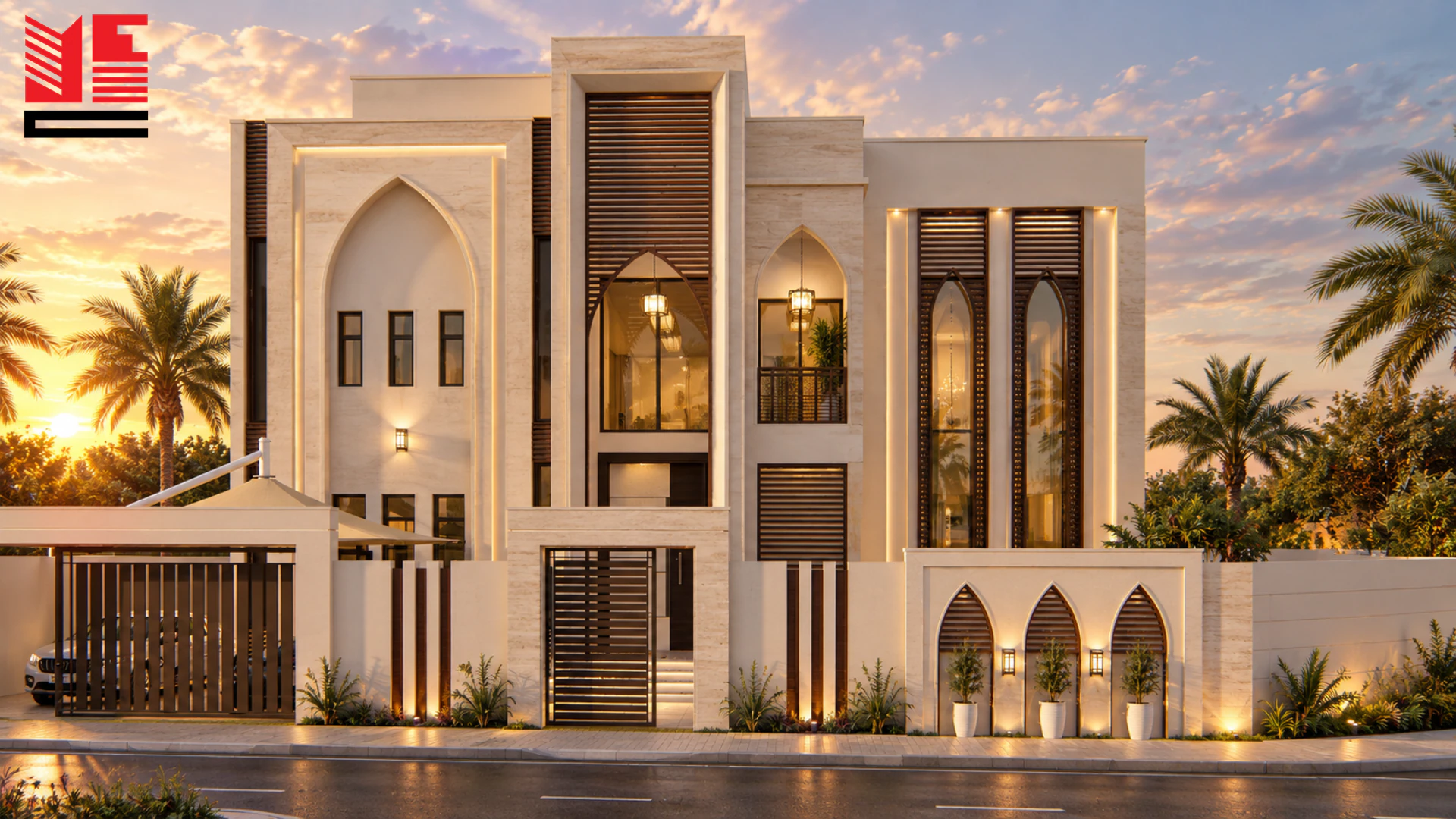Traditional Villa with a Modern Entrance Frame &mdash; project view 1