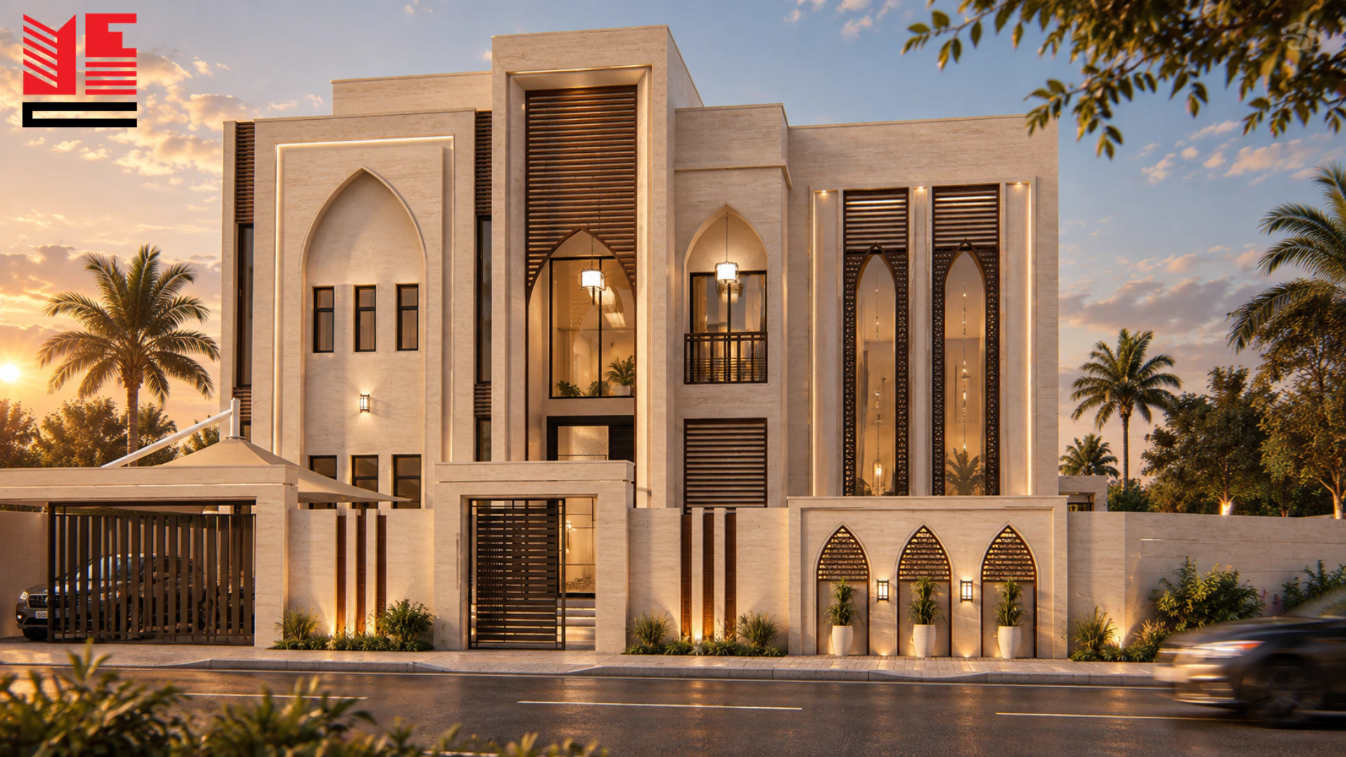 Traditional Villa with a Modern Entrance Frame — project view 3