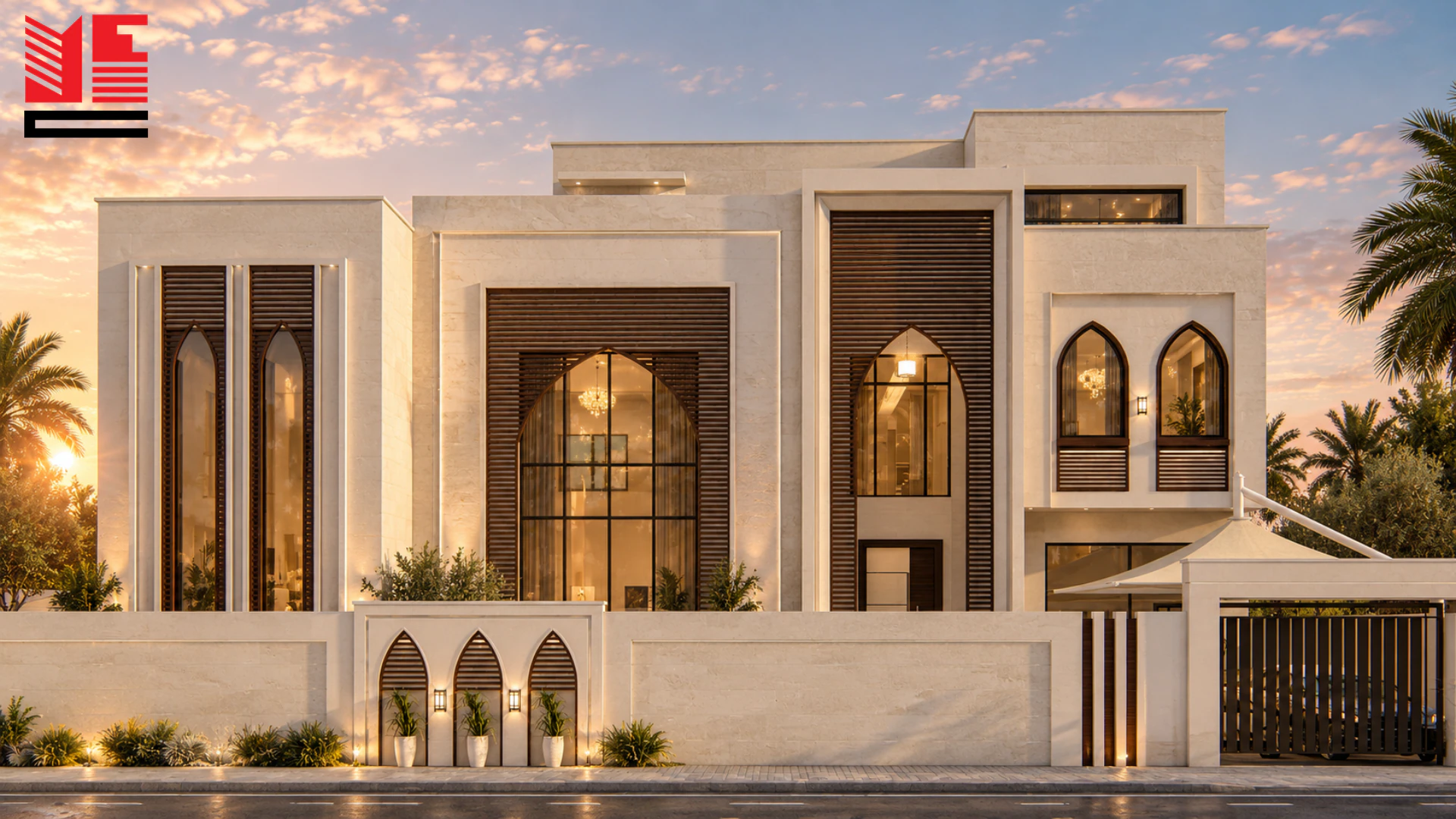 Traditional Villa with a Modern Entrance Frame — project view 2