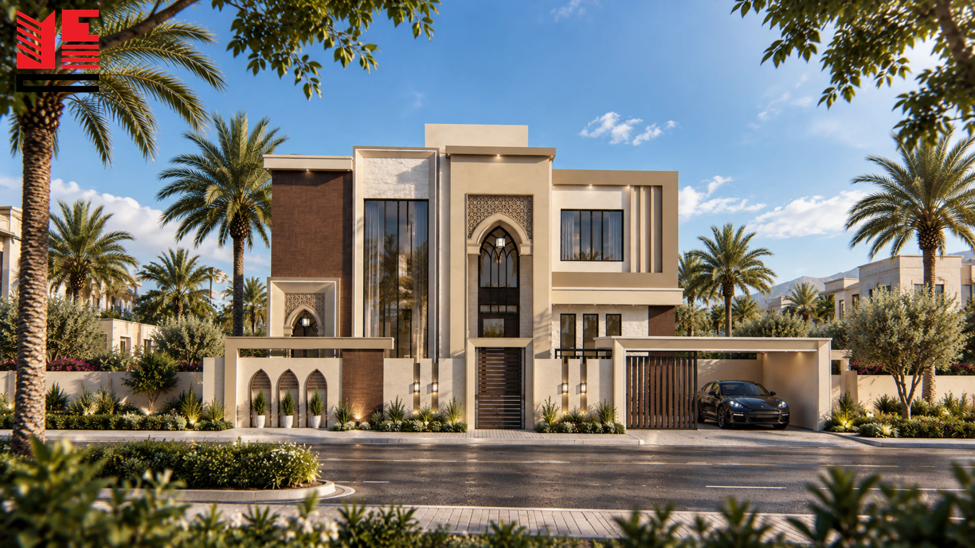 Traditional Villa with Arched Windows &mdash; project view 1